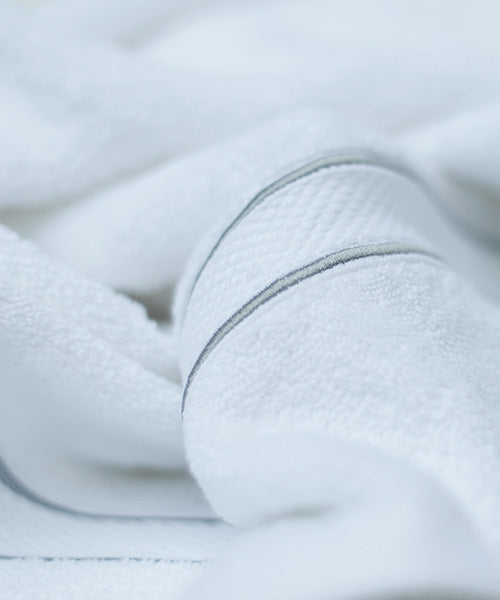 Petal Home Grey Cording White Face Towels Set of 4 Soft Quick Dry 100 Percent Cotton Towels 33x33 cm for Face Baby Skin Daily Use Spa Travel Gym Kitchen Lightweight Durable Cotton Face Towel Set